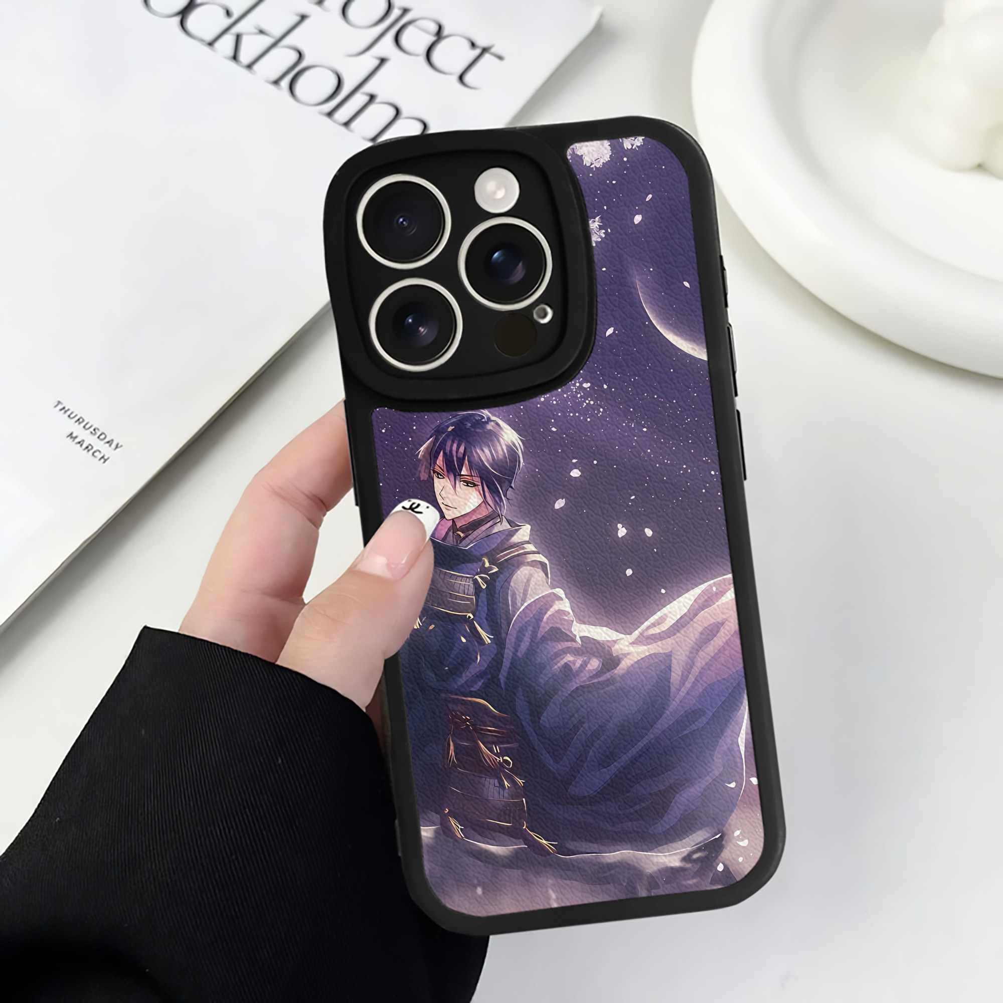 （画像用） 刀剣乱舞 Touken Ranbu 【iPhone 16シリーズ対応】シリコンスマホケース（レザー調） 材質：シリコン
